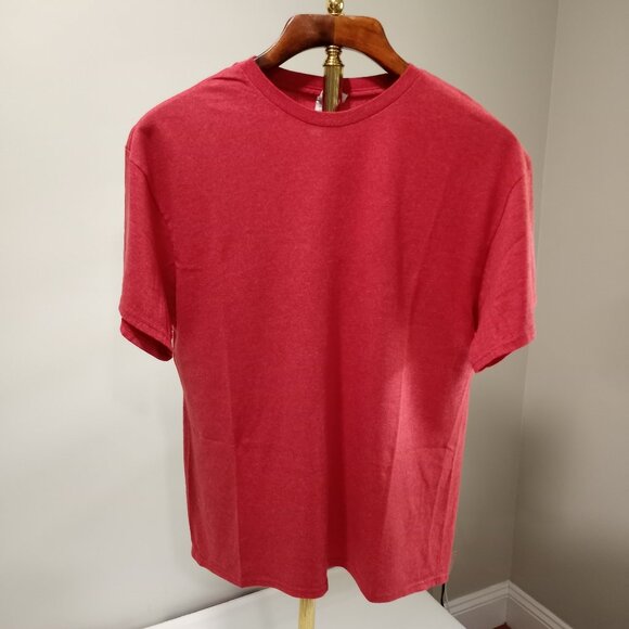 SOFFE RED SHORT PERFORMANCE T-SHIRT COTTON /POLYESTER BLEND MEN SIZE L - Picture 1 of 6